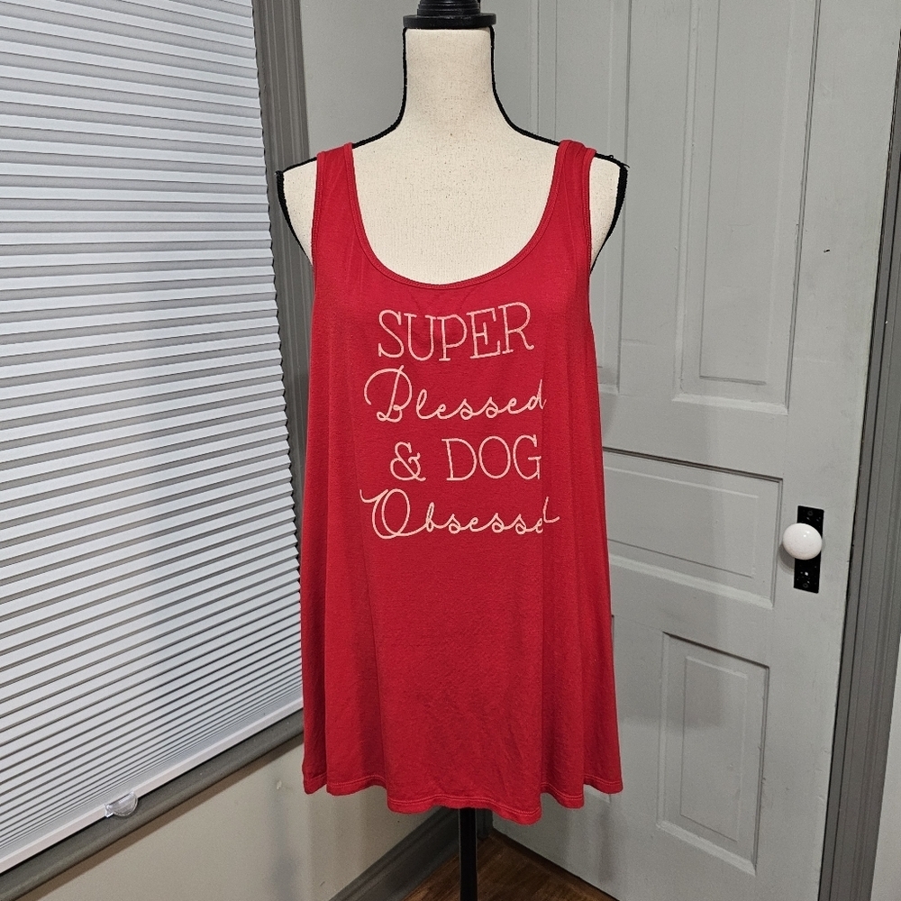 Torrid Super Soft Red Dog Obsessed Tank - Picture 2 of 7